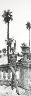 Helmut Newton - Panoramic Nude With Gun, Villa D\'Este, Como, 1989