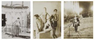 Helmut Newton - View at the Villa d\'Este, Lake Como, c. 1980  Naked and Dressed Shoot, French Vogue, November 1981  Aria, 1976