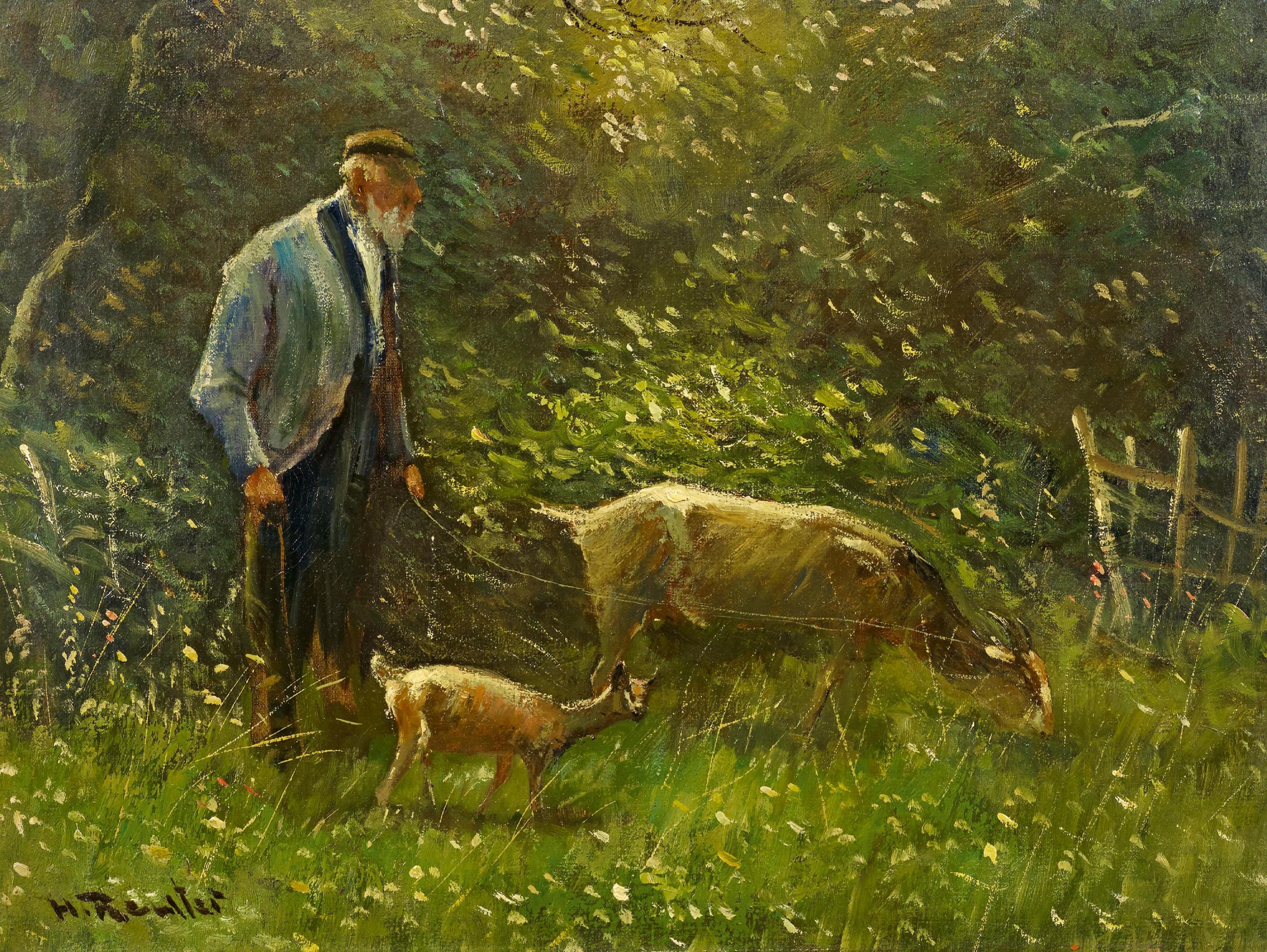 Helmut Reuter - Bauer mit Ziegen.