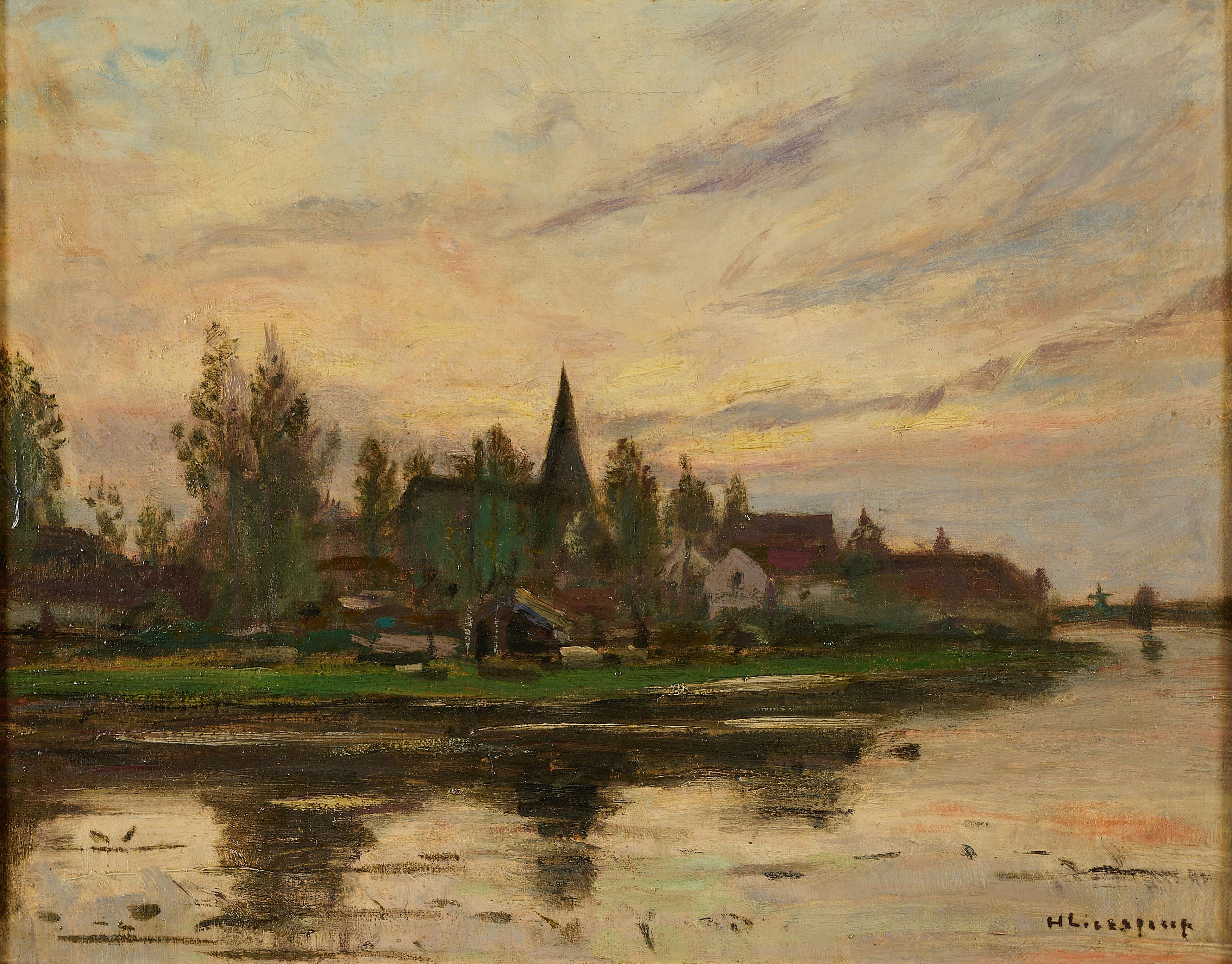 Helmuth Liesegang - Dorf am Fluss.