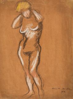 Helmuth Macke - Stehender weiblicher Akt