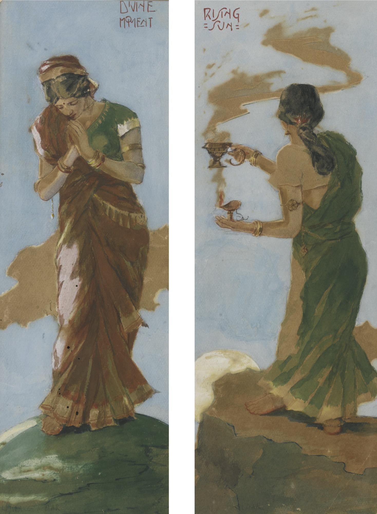 Hemendranath Mazumdar - Divine Moment; Rising Sun