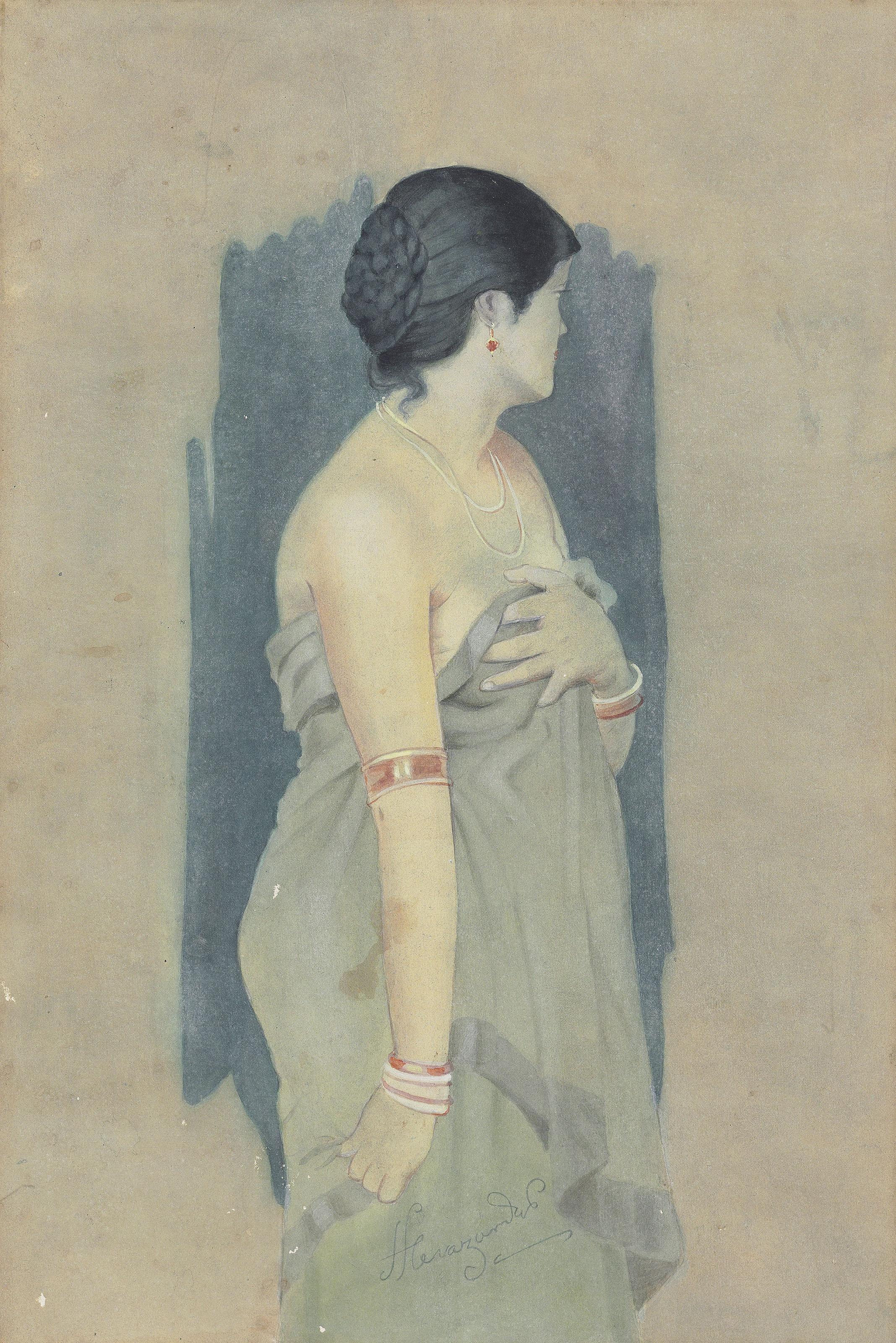 Hemendranath Mazumdar - Untitled (Passing Cloud)