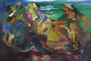 Hendra Gunawan - Minum Tuak (Drinking Palm Wine)