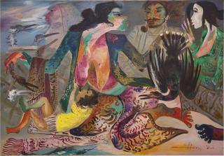 Hendra Gunawan - Penjual Bebek (The Duck Seller)