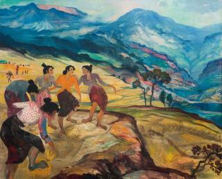 Hendra Gunawan - Women In An Idyllic Landscape