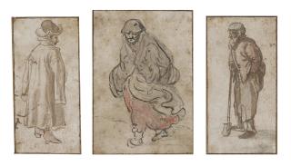 Hendrick Avercamp - Three figure studies