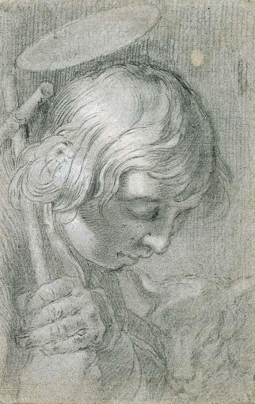 Hendrick Bloemaert - The Head Of The Youthful Baptist With A Lamb