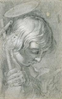 Hendrick Bloemaert - The Head Of The Youthful Baptist With A Lamb