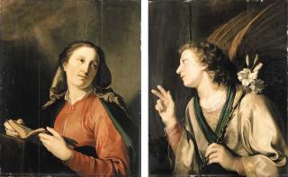 Hendrick Bloemaert - The Virgin Annunciate; and The Angel of the Annunciation