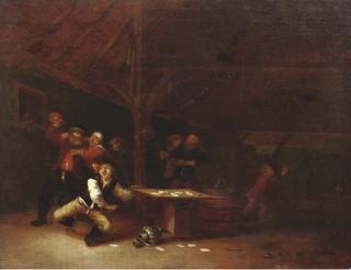 Hendrick Bogaert - Peasants in an inn
