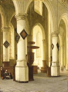 Hendrick Cornelisz. Van Der Vliet - The interior of a church