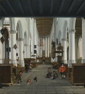 Hendrick Cornelisz. Van Vliet - Interior Of The Oude Kerk At Delft