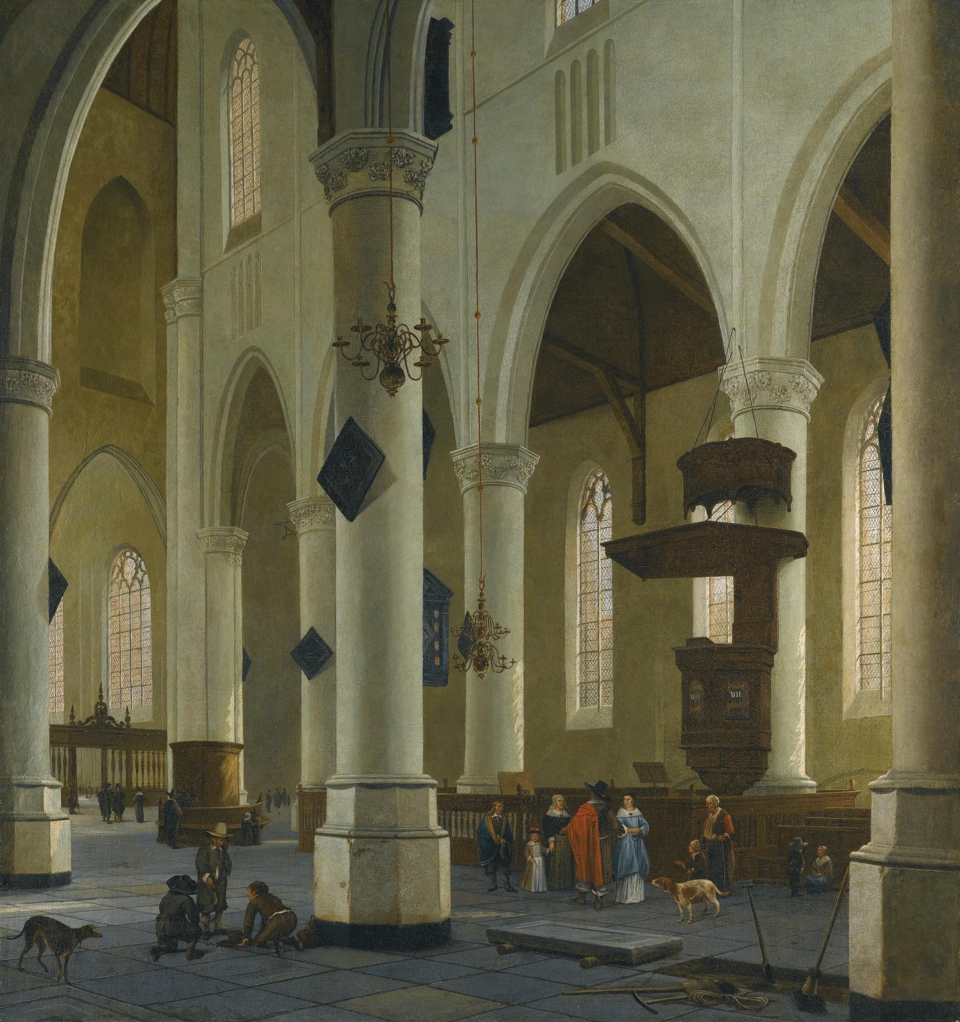 Hendrick Cornelisz. van Vliet - The Interior Of The Nieuwe Kerk In Delft