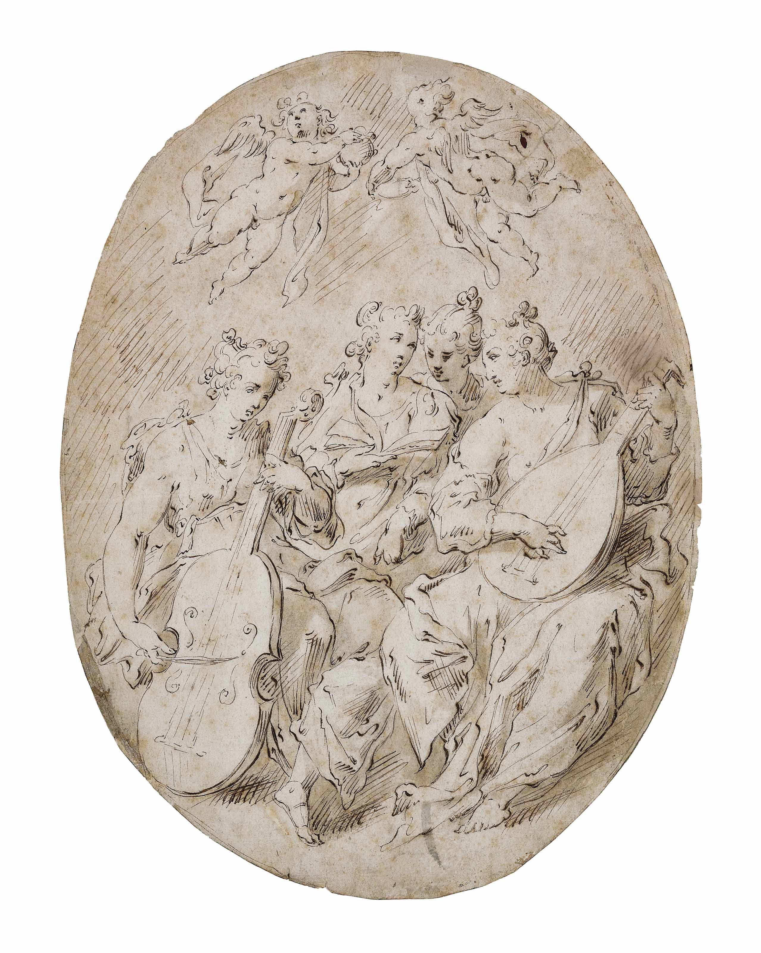 Hendrick de Clerck - A group of female musicians