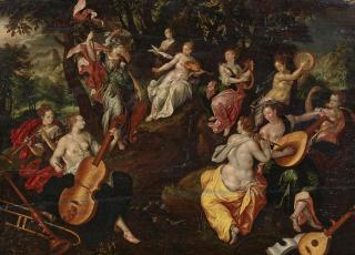 Hendrick de Clerck - Minerva und die Musen