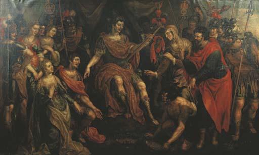 Hendrick de Clerck - The Continence of Scipio