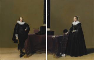 Hendrick Gerritsz. Pot - Portraits Of Jacob Van De Merckt And His Wife Petronella Witsen