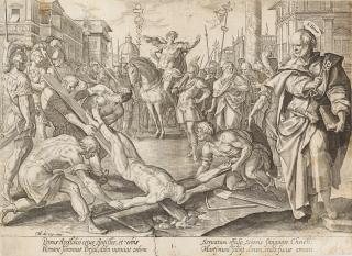 Hendrick Goltzius - 2 Bll. aus der Folge: Christus und die Martyrien der Apostel,