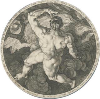 Hendrick Goltzius - La Chute de Tantale (Bartsch 258; Hollstein 306)