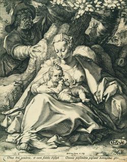 Hendrick Goltzius - Landschaft mit Nimrod und dem Turmbau zu Babel