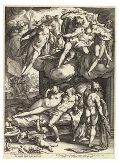 Hendrick Goltzius - Mars And Venus Surprised By Vulcan (B. 139; H. 137; New Holl. 150; S. 216)