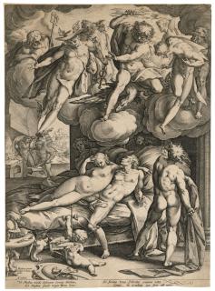 Hendrick Goltzius - Mars and Venus surprised by Vulcan