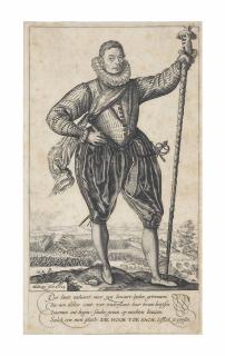 Hendrick Goltzius - Pike-Bearer, facing right