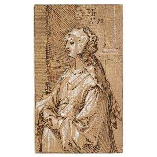 Hendrick Goltzius - Standing Woman With A Veil