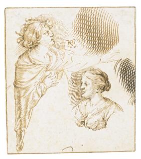 Hendrick Goltzius - Study Sheet With Two Figures