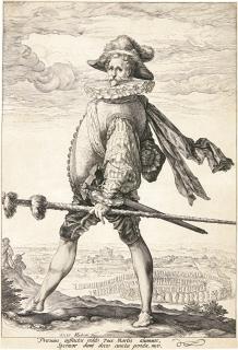 Hendrick Goltzius - The Captain Of The Infantry Marching To The Left (B. 126; H. 254; S. 252)