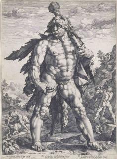 Hendrick Goltzius - The Large Hercules (B. 142; Holl. 143; S. 283)