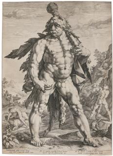 Hendrick Goltzius - The Large Hercules (B. 142; Holl. 143; Strauss 283)