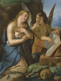 Hendrick Goltzius - The Penitent Magdalene with an Angel