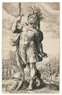 Hendrick Goltzius - The Roman Heroes; And The Standard-Bearer, Facing Left (Bartsch, Hollstein 96-98, 100-102, 217; Strauss 231-233, 235-237, 161)