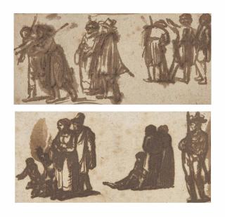 Hendrick Goudt - Deux Études De Figures Debout