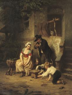 Hendrick Joseph Dillens - The mouse trap