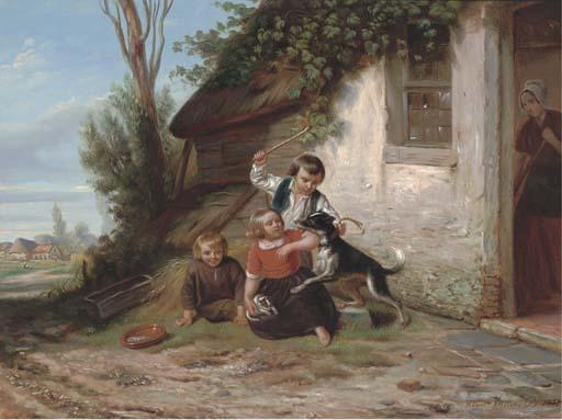 Hendrick Joseph Dillens - The New Arrival