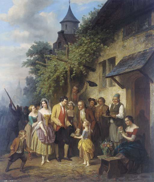 Hendrick Joseph Dillens - The Wedding Party