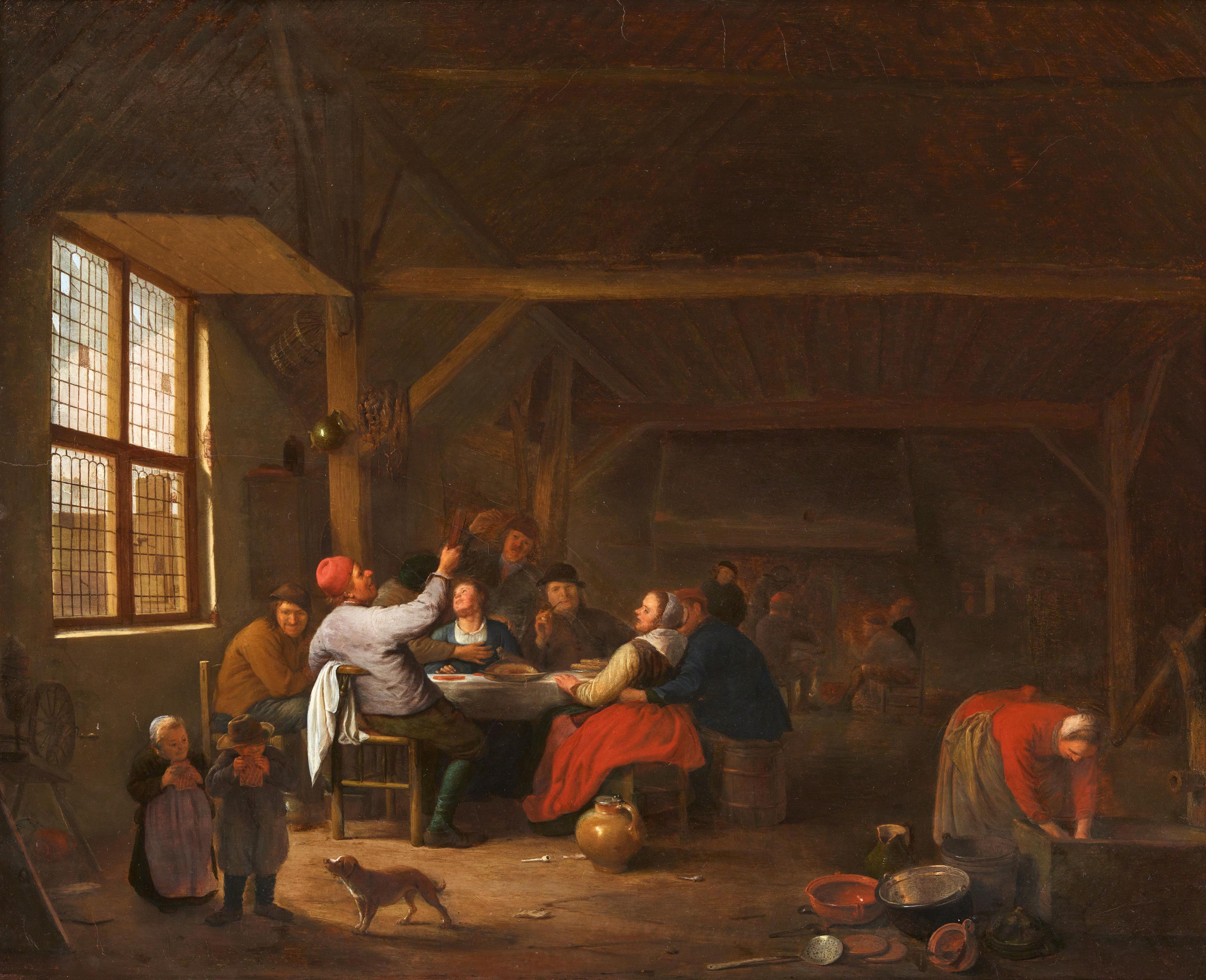 Hendrick Martensz Sorgh - Fröhliche Bauerngesellschaft in einem Interieur