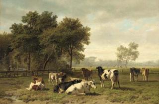 Hendrick Savry - Resting cattle