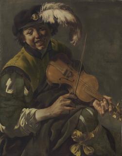 Hendrick Ter Brugghen - A Youth Playing The Violin