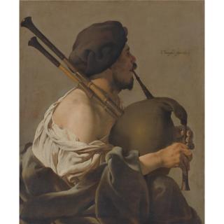 Hendrick Ter Brugghen - Bagpipe Player In Profile