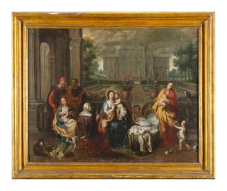 Hendrick van Balen - Holy Family and Saints in an Architectural Garden