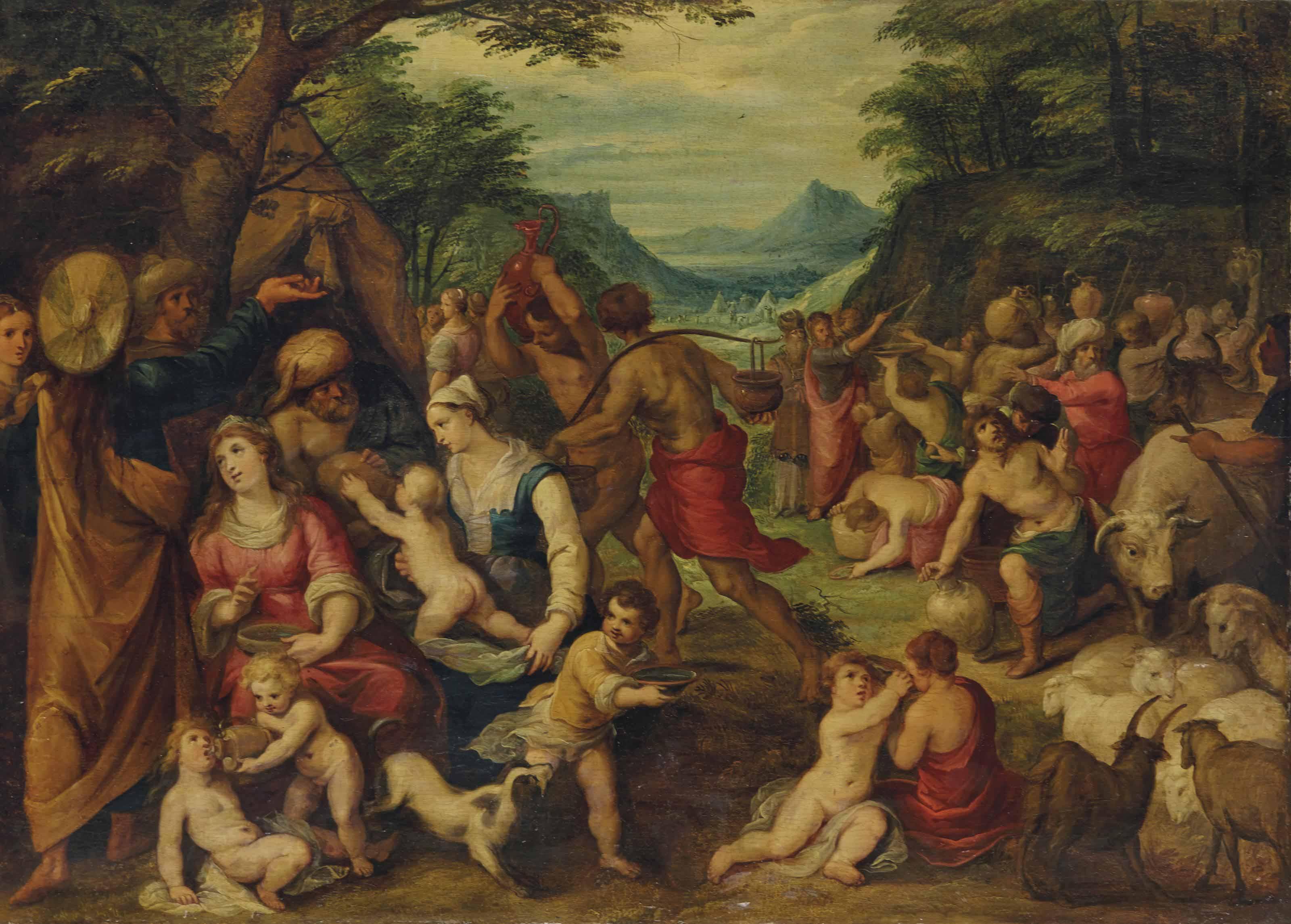 Hendrick Van Balen - Moïse Frappant Le Rocher