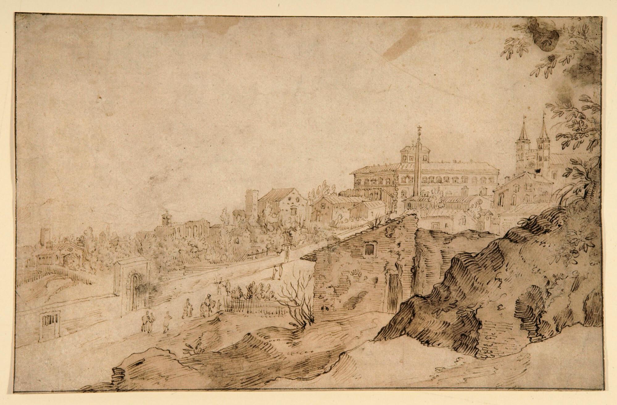 Hendrick van Cleve III. - Römisches Capriccio, mit Blick auf San Giovanni im Lateran.