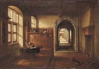 Hendrick Van Steenwijk II - Saint Jerome in his study