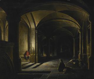 Hendrick Van Steenwyck The Younger - A Prison Interior With Sleeping Guards
