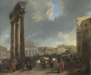 Hendrick Verschuring - The Campo Vaccino, Rome