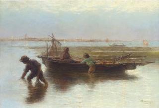Hendricus-Jacobus Burgers - Shell fishers on the Venetian Lagoon